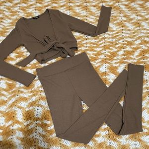 Fashion Nova Brown Two-Piece
